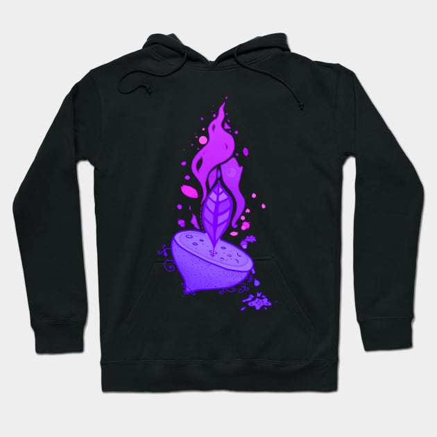 Purple doodle Hoodie by moonlitdoodl